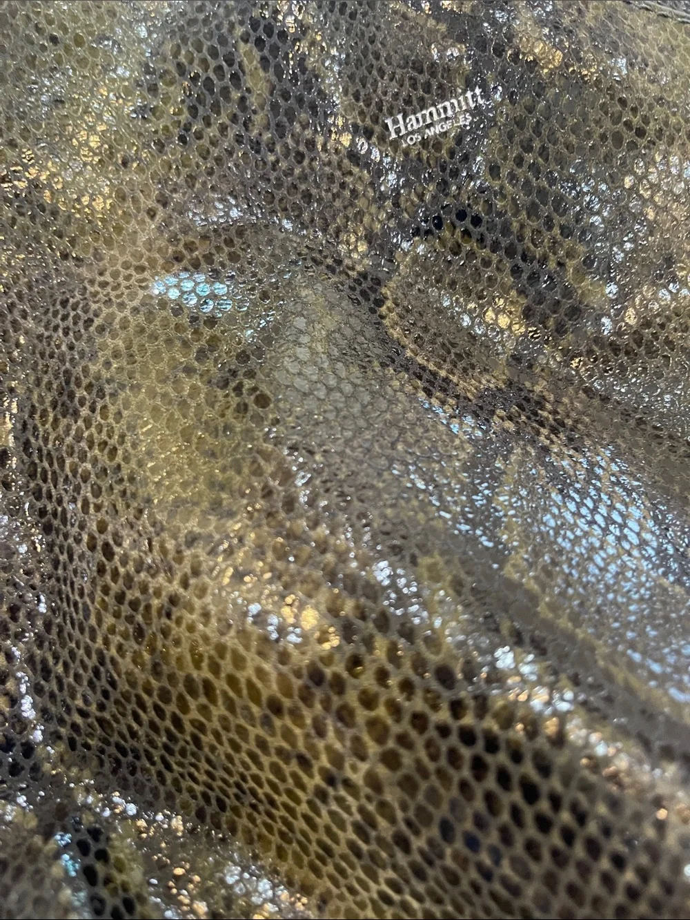 Limited Edition Hammitt Olive Snakeskin Leather Hobo Tom Large Reversible!